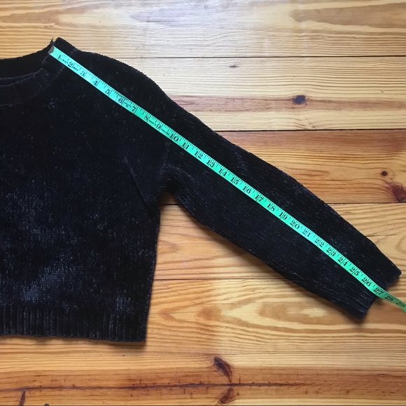 Urban Outfitters Black Chenille Cropped Sweater, S - Picture 7 of 12